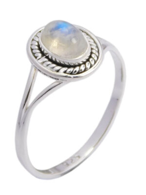 Silver Ring Rainbow Stone