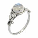 Silver Ring Rainbow Stone