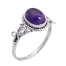 Silver Ring Amethyst Stone