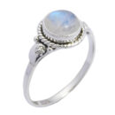 Silver Ring Rainbow Stone