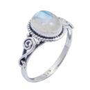 Silver Ring Rainbow Stone