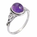 Silver Ring Amethyst Stone