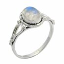 Silver Ring Rainbow Stone