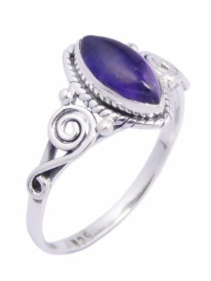 Silver Ring Amethyst Stone