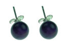 Silver Earring Stud Amethyst