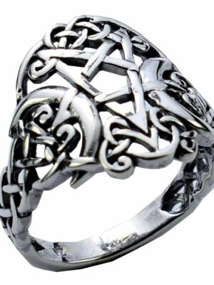 Silver Ring Celtic Pentagram