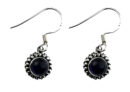 Silver Earring Round Amethyst