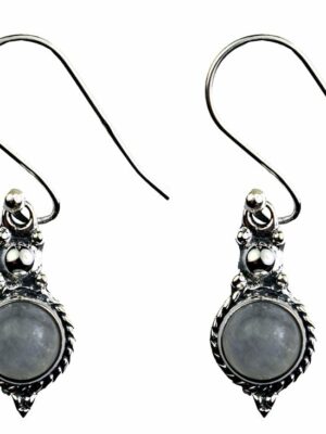 Silver Earring Round Rainbow