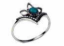 Silver Ring Crown Turquoise
