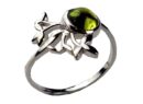 Silver Ring Butterfly Peridot