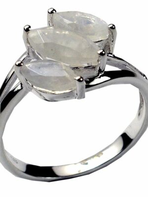 Silver Ring Three Stones