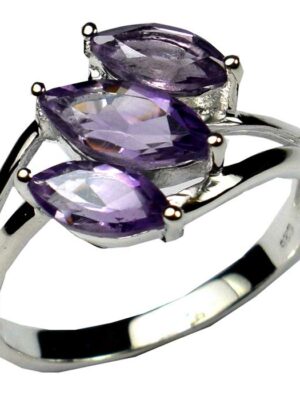 Silver Ring Three Stones