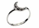 Silver Ring Half Moon