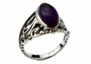 Silver Ring Large Amethyst