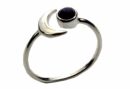 Silver Ring Moon and Sun
