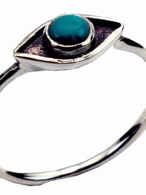 Silver Ring Eye With Stone