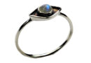 Silver Ring Eye With Stone