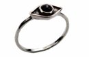 Silver Ring Eye With Stone