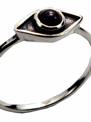 Silver Ring Eye With Stone