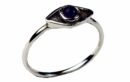 Silver Ring Eye With Stone