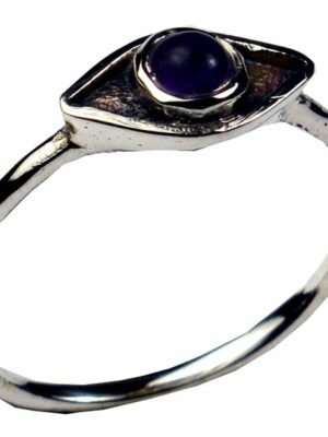 Silver Ring Eye With Stone