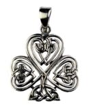 Silver Pendant Clover Leaf 3cm
