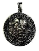 Silver Pendant Viking Man 3cm