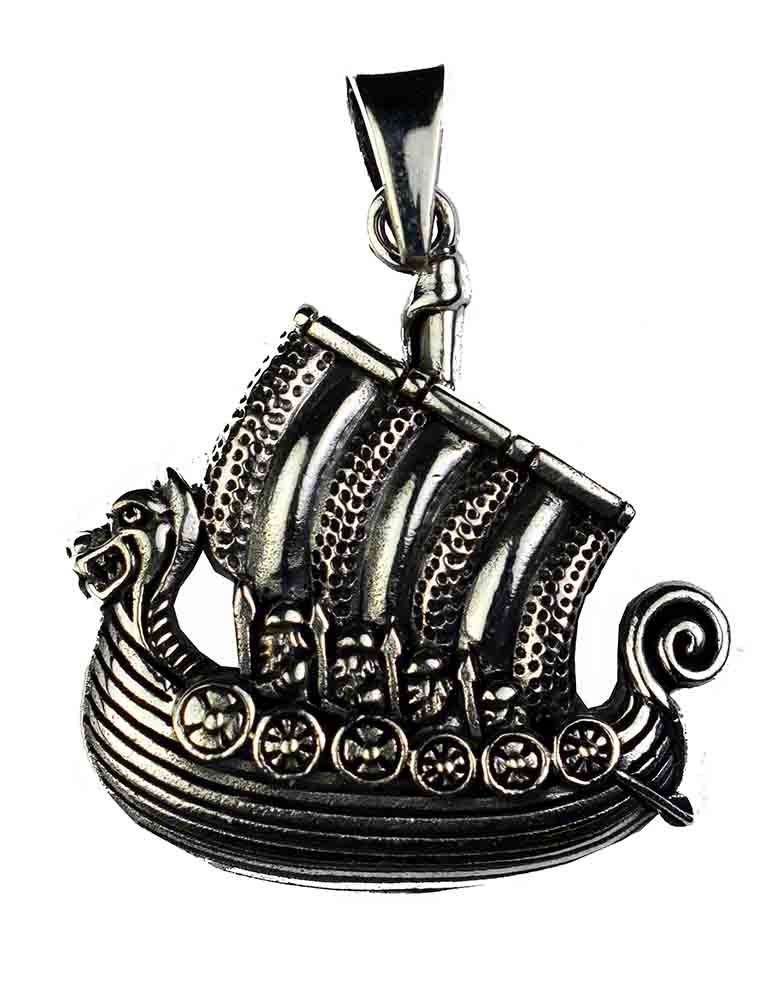 Silver Pendant Viking Ship