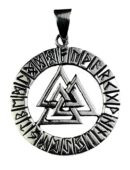 Silver Pendant Viking Valknut