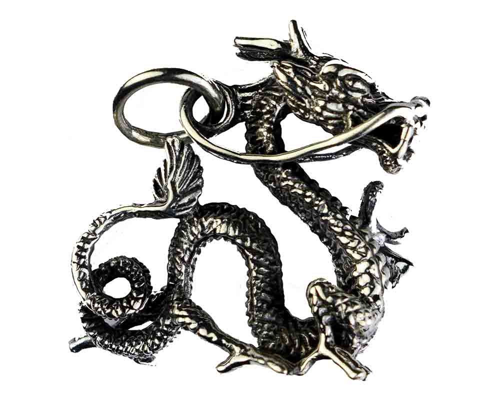 Silver Pendant Dragon