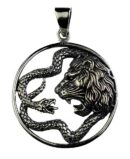 Silver Pendant Lion/Snake