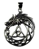 Silver Pendant Celtic Dragon