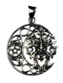Silver Pendant Celtic Green Man