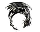 Silver Pendant Dragon 3cm H