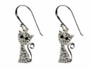 Silver Earring Cat 1.5cm H
