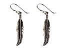 Silver Earring Feather 2.5cm H