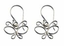 Silver Earring Butterfly 1cm H