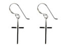 Silver Earring Cross 2cm H