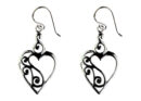 Silver Earring Heart 2cm H