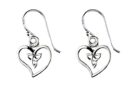 Silver Earring Celtic Heart 1cm
