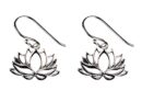 Silver Earring Lotus Flower 1cm