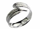 Silver Ring Band Feather