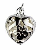 Silver Pendant Flower Heart