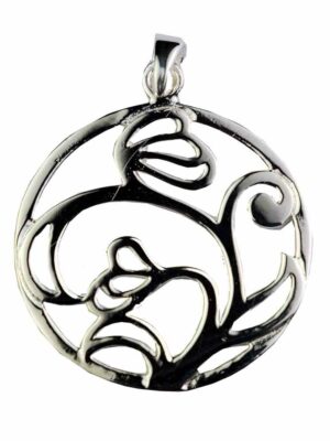 Silver Pendant Heart/Flower
