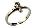 Silver Toe Ring Ankh Design