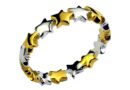 Silver/Gold Ring Band Star