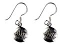Silver Earring Lotus1cm H