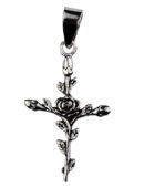 Silver Pendant Flower Cross