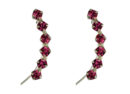 Silver Earring CZ, Pink Colour