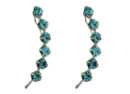 Silver Earring CZ Turquoise